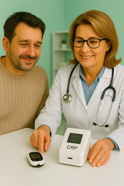 POCT – CRP: rýchla diagnostika zápalu priamo v ambulancii. Všeobecný lekár Košice.